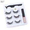 3 Pairs Eye Makeup Magnet Lashes Magnetic False Eyelashes Liqiud Eyeliner Beauty Kit Mink Eyelash