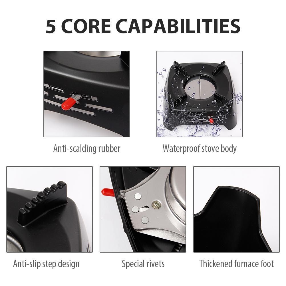 Портативная спиртовая горелка-печка для кемпинга, барбекю, пикника. Без загрязнения.