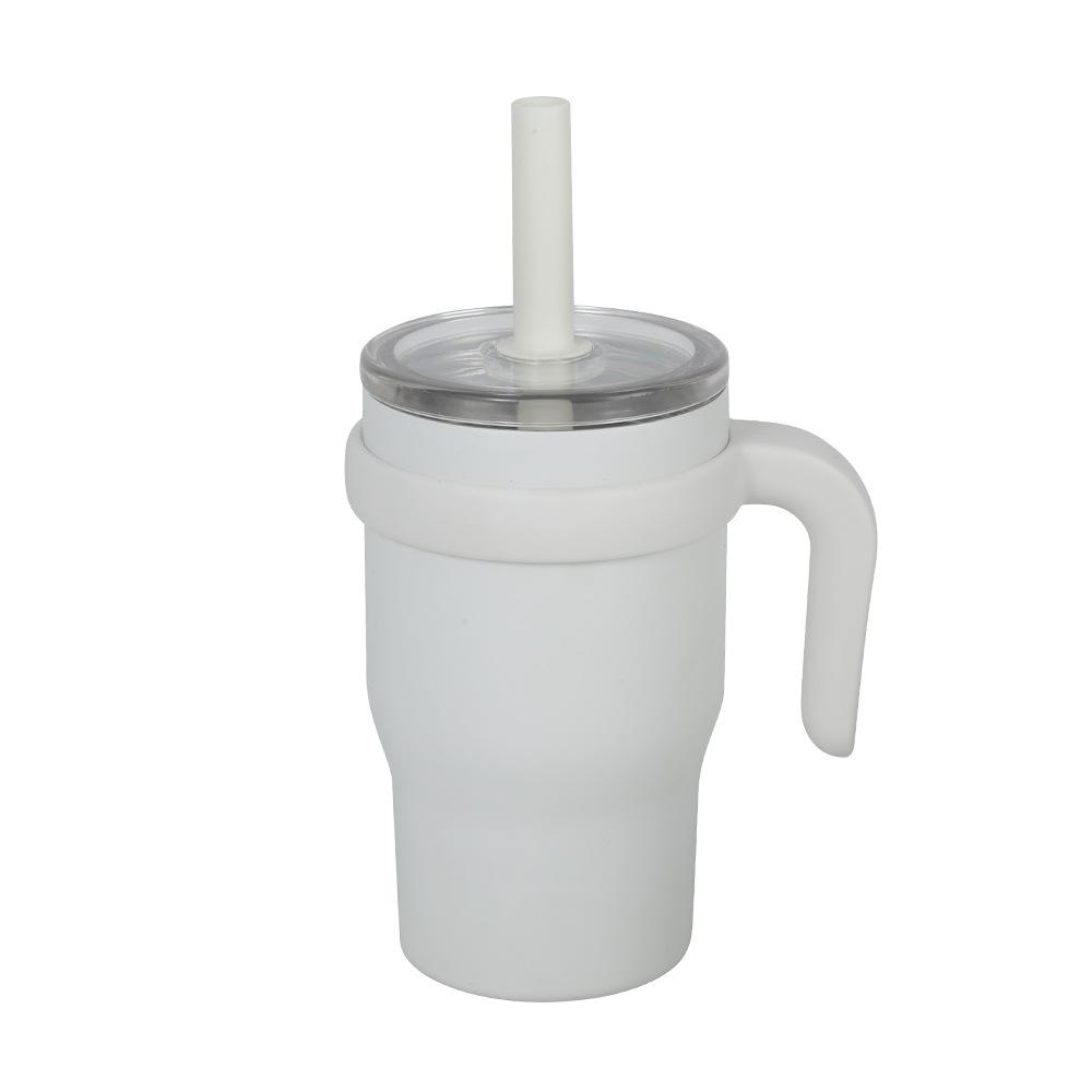 New Stainless Steel Cup With Handle Children'S Straw Cup High Value Vacuum Thermos Cup