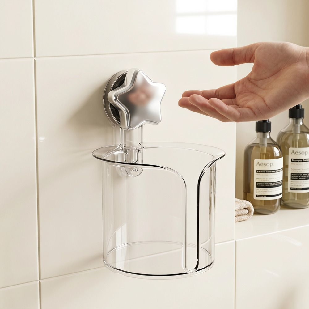 Transparent Toilet Paper Holder Large Capacity Wall Mounted Tissue Dispenser Bathroom Use