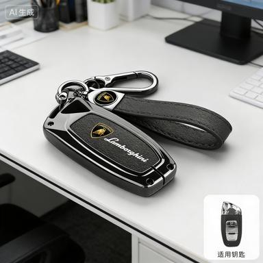 For Lamborghini Urus Huracan Aventador Premium Car Key Case Bag Keychain Protective Cover Smart Remote Key Protection Shell PP46
