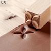 Деревянные штампы ручной резьбы Деревянная печать для печати DIY Глина Керамика Печатные блоки Инструмент для глины Рыбья кость / Белка / Цветок / Олень