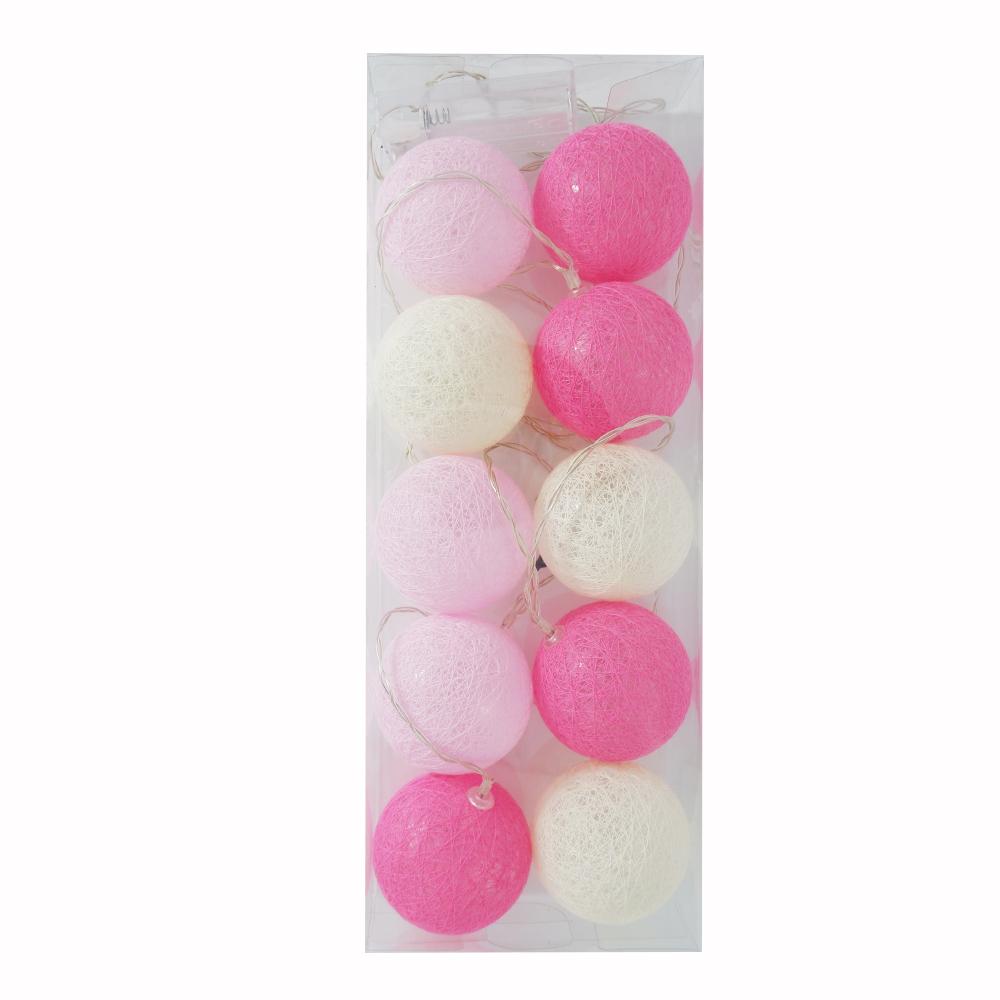 Ватный шар, световая цепочка, ночные огни, гирлянда, светодиодная гирлянда, Рождество, детская спальня, Хэллоуин, уличное свадебное украшение для патио, вечеринки