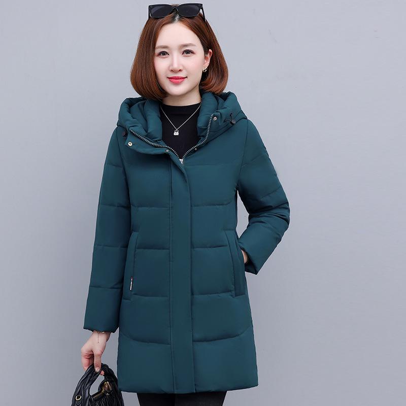 Women's Mid-Length 2025 Winter White Duck Down Jacket - High-end Korean Style, Slimming, Thickened Coat