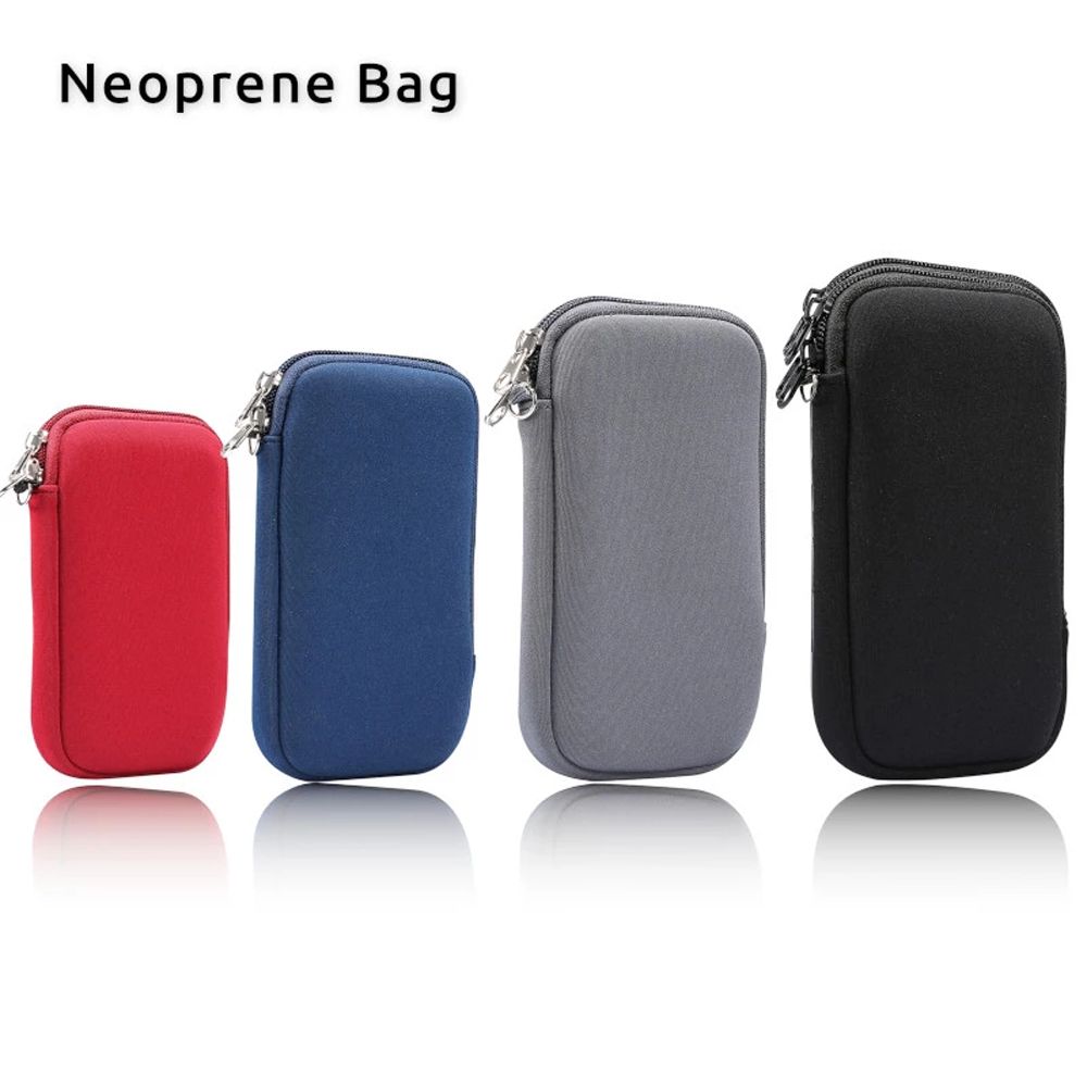 Inch Power Bank Storage Organizer With Hanging Neck Neoprene Bag Mobile Phone Bag Earphone Bag