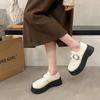 Thick-soled British Style Jk Uniform Small Leather Shoes Women's 2025 New Spring and Autumn Versatile Loafers Popular Big Head Single Shoes