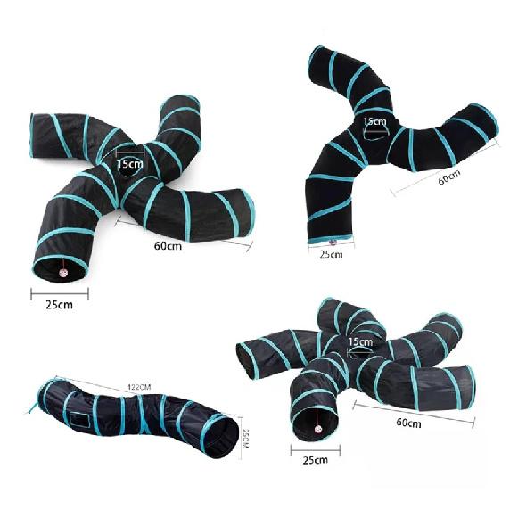 S Shape Pet Cat Tunnel Tube Funny Toys for Cats Foldable Cat Toys Interactive Rabbit Play Games Kitty Tunnel Chat Pet Product