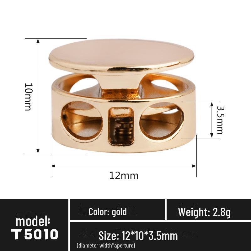 Регулируемый металлический пружинный шнур-замок для спортивной одежды