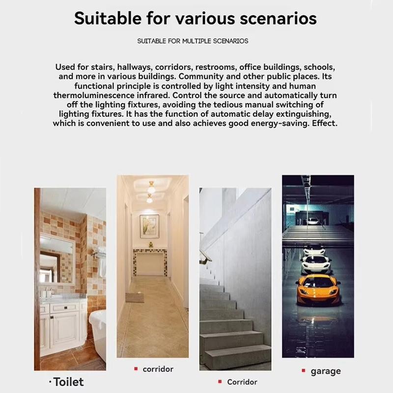 Патрон для лампы E27 с винтовым цоколем, звуковым голосовым управлением, переключателем с задержкой, адаптер патрона для лампы, держатель для светодиодной лампы, 110-240 В, патрон для лампы E27