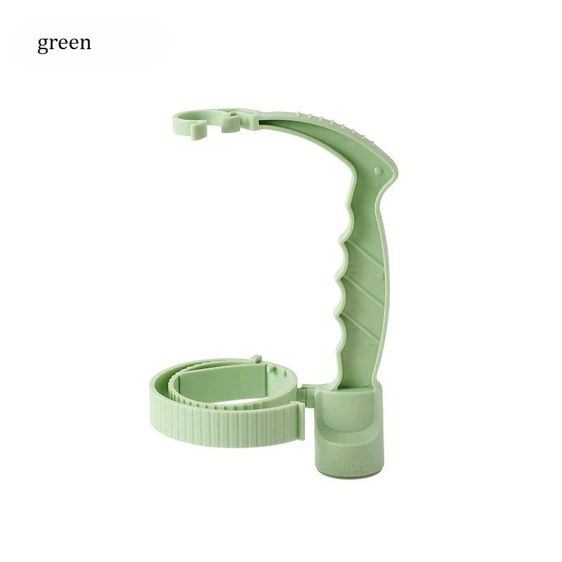 Beverage bottle handle holder with adjustable anti slip strap auxiliary handle multipurpose oil pot with lemon lid handle holder