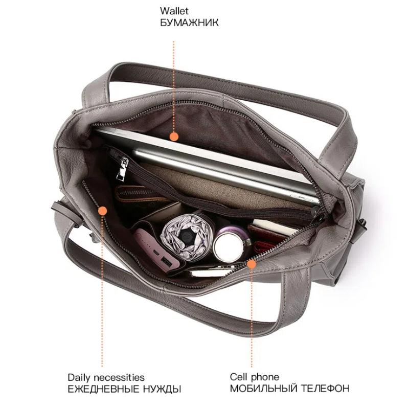 Роскошные сумки из натуральной кожи для женщин, сумки через плечо, женская сумка-мессенджер, модная сумка-тоут