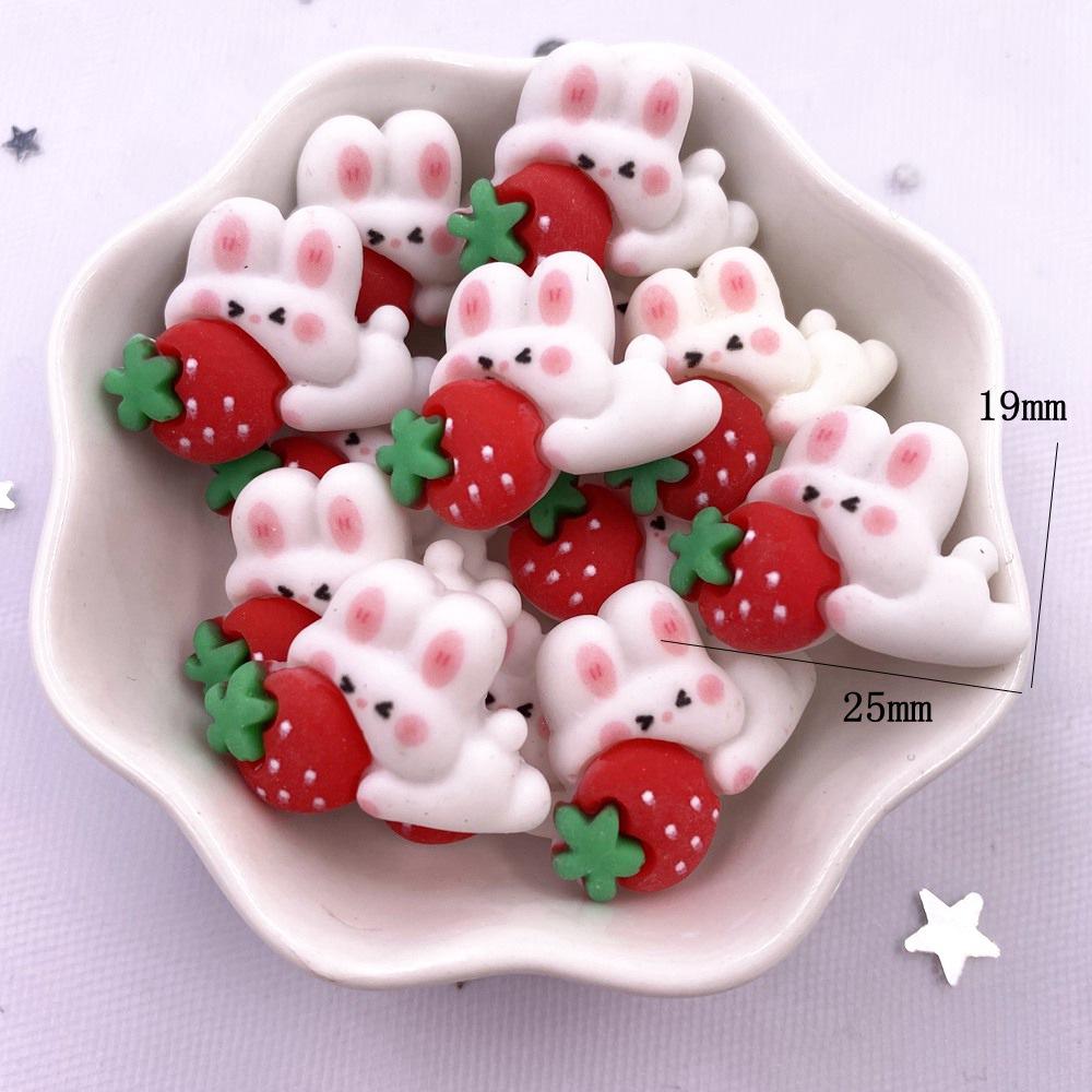 10 шт. ручная роспись из смолы Kawaii красочный кролик с плоской спинкой каменная фигурка альбом для скрапбукинга DIY Декор аксессуары для дома ремесла