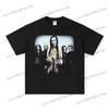 Marilyn Unisexson Printed Short Sleeve Tshirt Male Rock Band Unisexs And Wounisexs Top Summer Loose And Comfortable Black