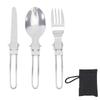 Набор столовых приборов для путешествий, складные переносные наборы столовых приборов из нержавеющей стали для ужина в саду, жизни на колесах