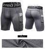 Sports Compression Inner Half Tights with for and Size L and Gray Men's Shorts, Shorts, Leggings, Pockets, Moisture-Wicking, Quick-Drying, Running,