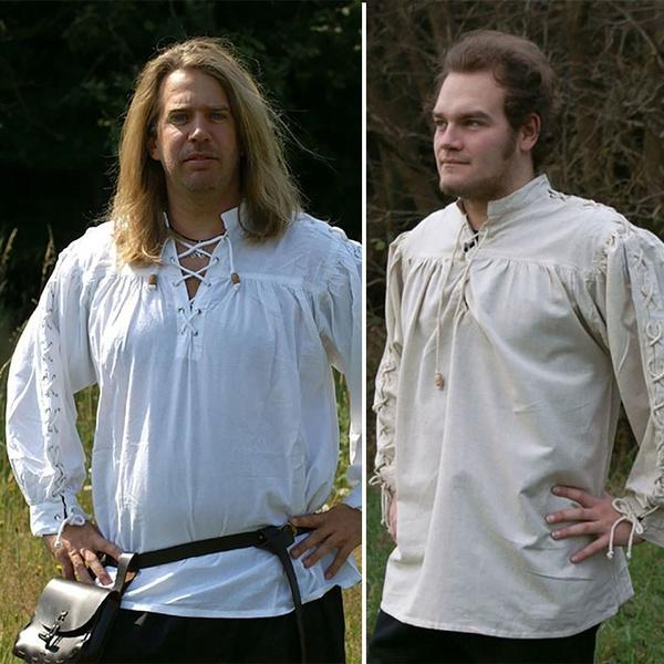 Средневековый костюм для косплея, скандинавский викинг, пират, модная мужская повязка, рубашка в стиле Ренессанс с длинными рукавами, рыцарь, панк, мужская рубашка воина