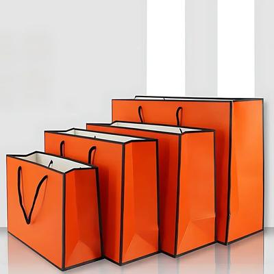 1-20 шт. Подарочные упаковочные пакеты для покупок Плотные картонные бумажные пакеты Рекламные бумажные пакеты Одежда Ювелирные изделия Маленькие бумажные пакеты