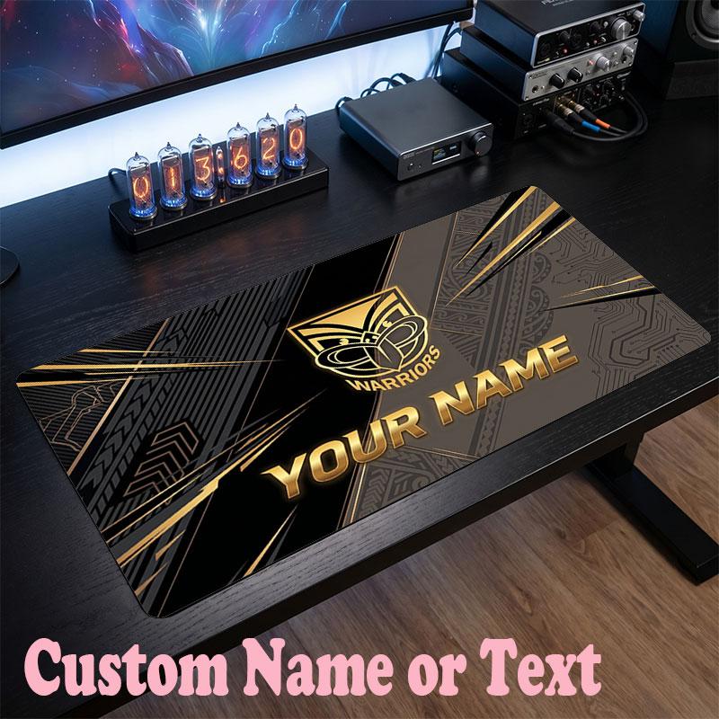 Wigan Warriors Customized Name Text Mouse Pad, Large Desk Mouse Mat Personalized Home Office Present