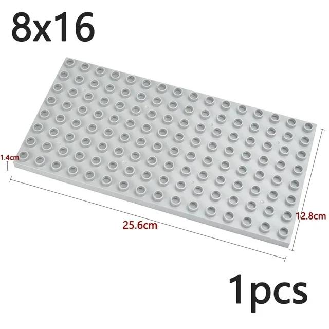 Duploes Big Size Baseplate Multiple Sizes 16x16 8x8 4x4 Bricks Assembly Plates Large Particles Figures Building Blocks Kid Toys