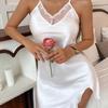 European & American Lace Backless Ice Silk Women's Nightgown - Sexy Summer Homewear Pajamas