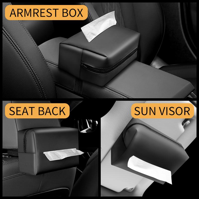 2Pcs Car Leather Tissue Bag Car Backseat Tissue Case Storage For Honda Civic xrv hrv crv brv City Accord Fit Jazz Insight akz256