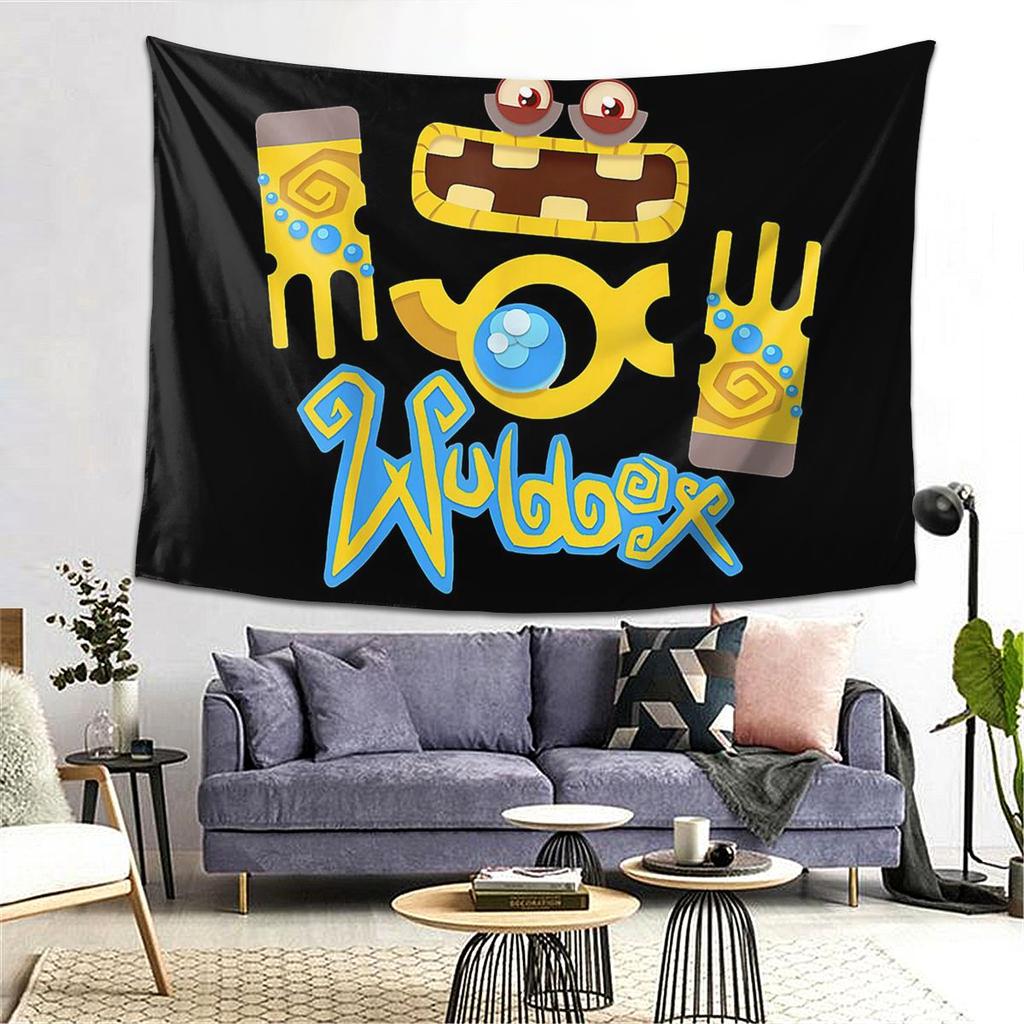 Wubbox My Singing Monsters Гобелен Декор Искусство Эстетичные Гобелены для Гостиной Спальни Дома Настенная Ткань Настенное Украшение