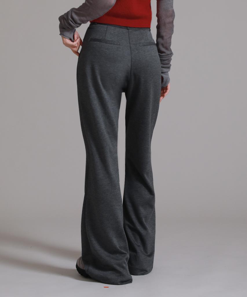 LIKE THE MOST Women'S Spandex Hidden Semi-Bootcut Slacks_Charcoal