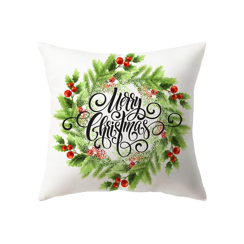Милый Санта-Клаус на рождественскую тематику с принтом, чехол для подушки, украшение для дома, гостиной, дивана, полиэстеровая подушка, наволочка