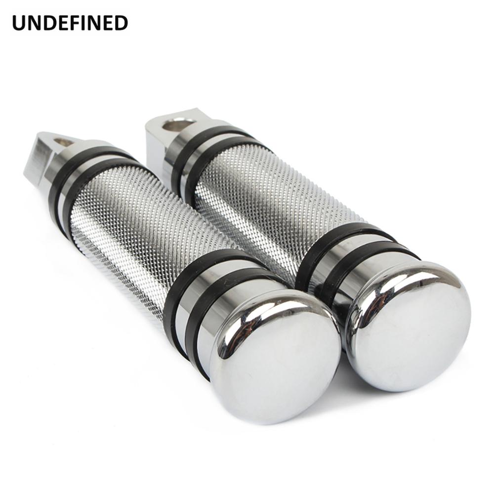 Мотоциклетные подножки с накаткой, задняя передняя подножка с ЧПУ, хромированная педаль для Harley Touring Sportster 883 Softail Dyna Fatboy