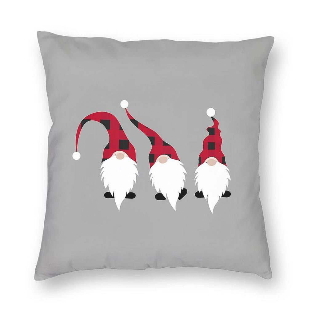 Christmas New Year Pillowcase Printing Polyester Cushion Cover Gift Santa Pillow Case Cover Home Zipper 18''