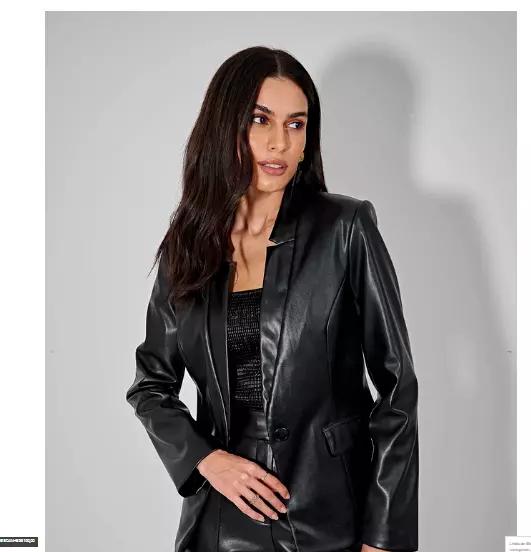 AL KHALID Черный формальный кожаный пиджак для вечеринок из натуральной овчины, стильный, ручной работы, дизайнерский женский