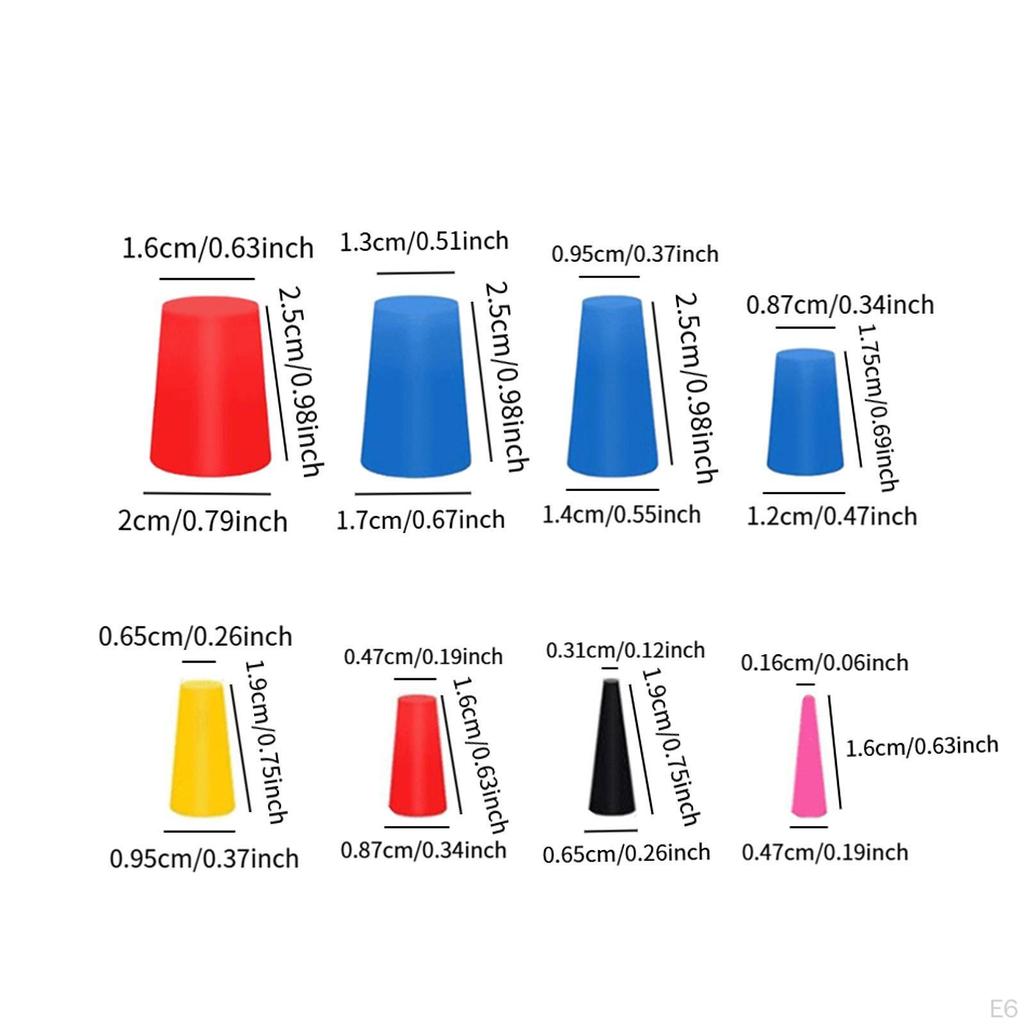 Набор силиконовых конических заглушек в ассортименте, термостойкие заглушки для пескоструйной обработки