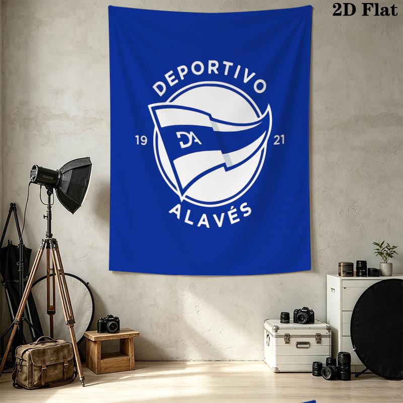 Deportivo Alaves Wall Tapestry Aesthetic Wall Hanging Printed Fabric Blanket Decorative Tapestries For Bedroom Living Room Home Decor
