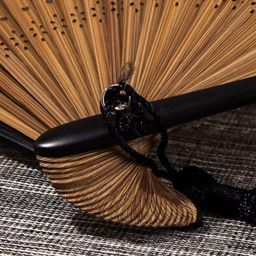 Silk Fabric Handheld Folding Fan Bamboo Handle Silk Hand Fan Elegant Folding Hand Fan Gift Giving