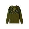 Letter Print Camouflage Fleece Crewneck Sweatshirt Men Sweatshirt Military-Green 850891-14