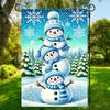 Счастливого Рождества, Праздничный двусторонний флаг со снеговиком, 12x18 дюймов без древка, полиэстеровый материал, подходит для сада, газона, террасы, фермерского дома, помещения