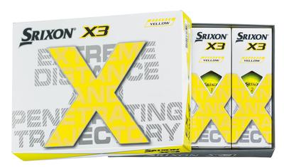 DUNLOP Мячи для гольфа SRIXON X3 2022 Модель 1 дюжина Желтый (12 шт.)