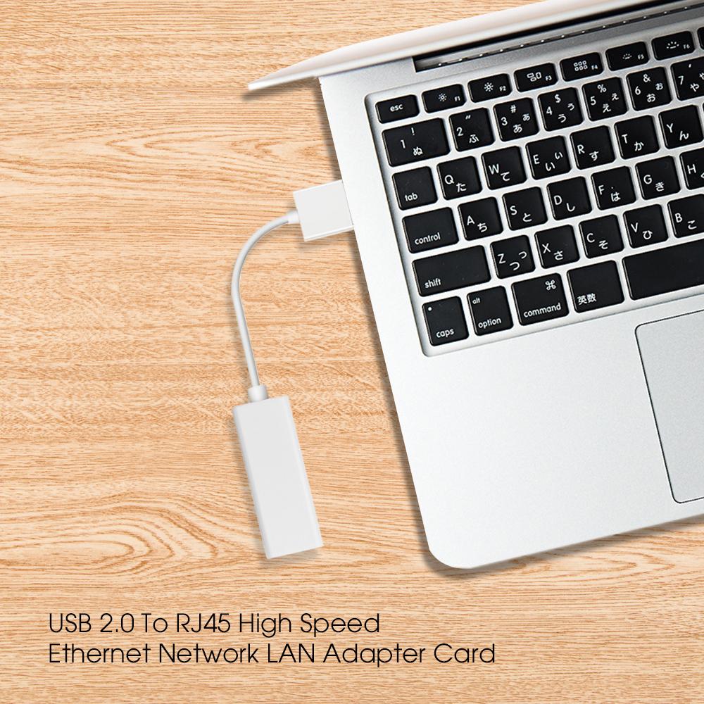 Адаптер локальной сети USB-RJ45 Портативный микро-USB-сетевая карта для ПК, ноутбука, Windows