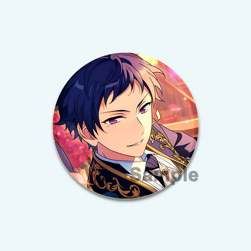 32/44/58mm Anime Collection Ensemble Stars Tinplate Pin Round Cartoon Snap-in Brooches for Backpack Accessories Badge Handmade Decoration