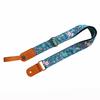 MUSIC FIRST Original Design Retro "Misty Garden at Dawn" Soft Cotton & Genuine Leather Ukulele Strap/Shoulder Strap with Branded Strap Locker