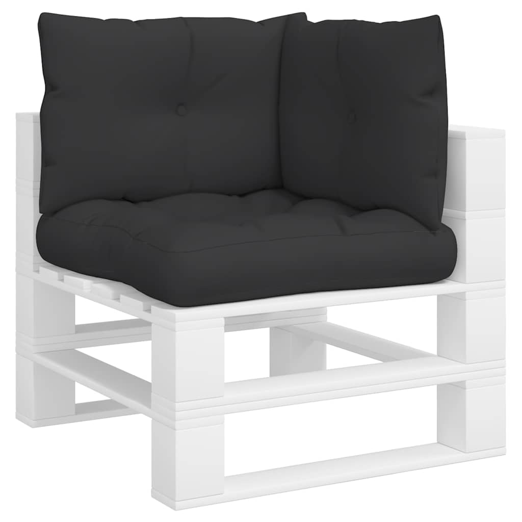 3 Piece Pallet Cushion Set Black Fabric