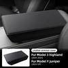 For Tesla Model 3 Model Y Armrest Lid Cover 2017-2025, Leather ABS Protective Trim for Center Console Accessories