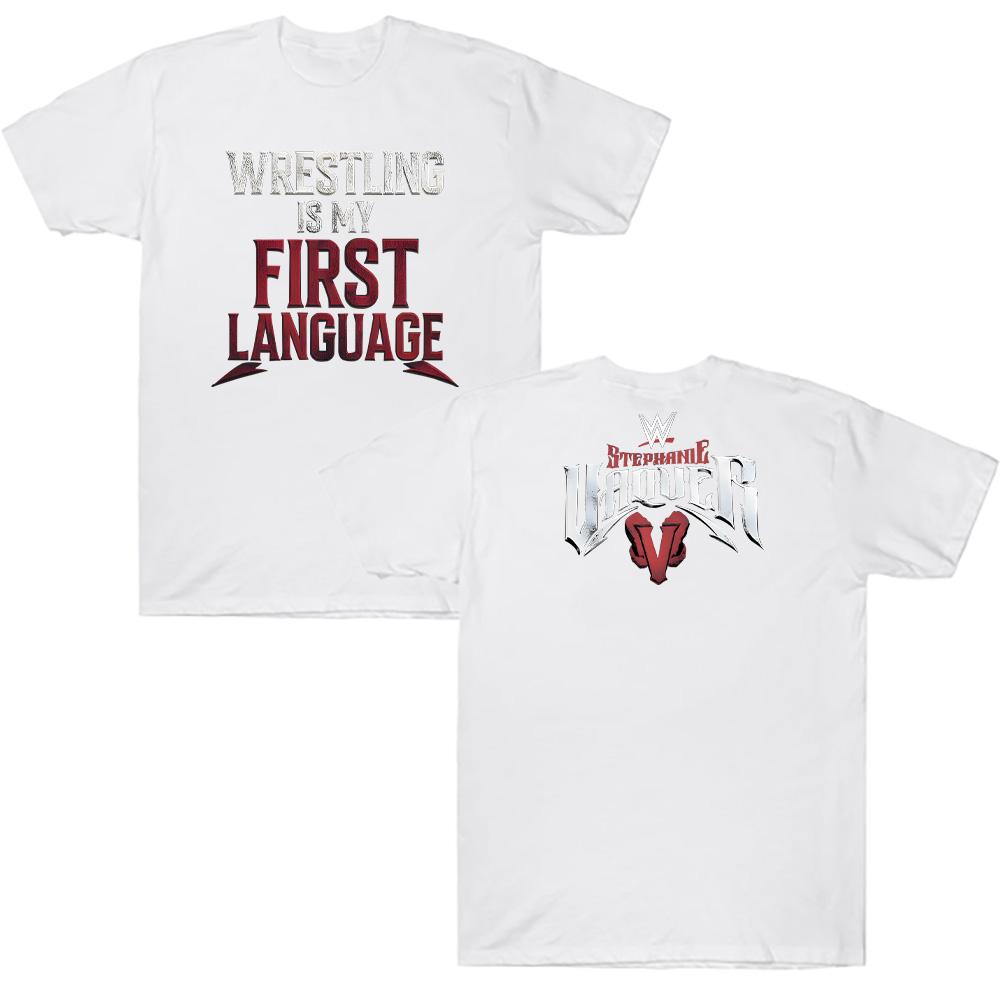 Мужские футболки Stephanie Vaquer Wrestling Is My First Language Футболки для фанатов Хлопковые топы Мужские Женские Y2K Летние Дышащие футболки с коротким рукавом