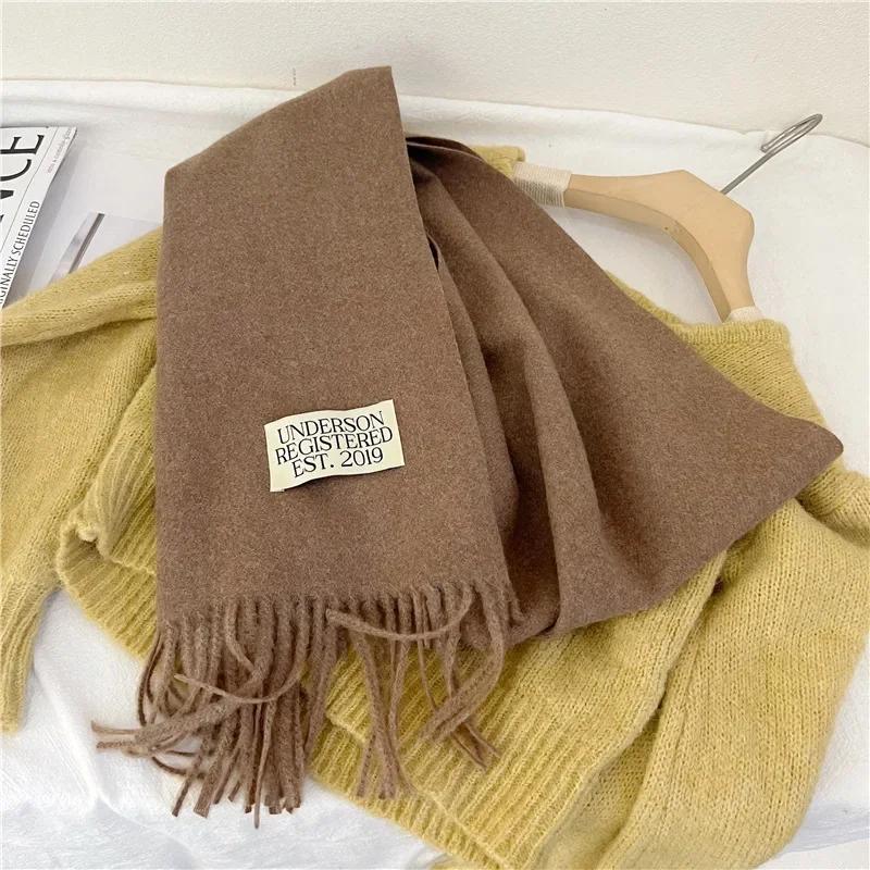 Purple Is Very Good To Match The New Solid Color Imitation Cashmere Scarf In Autumn and Winter of Dongdaemun, South Korea