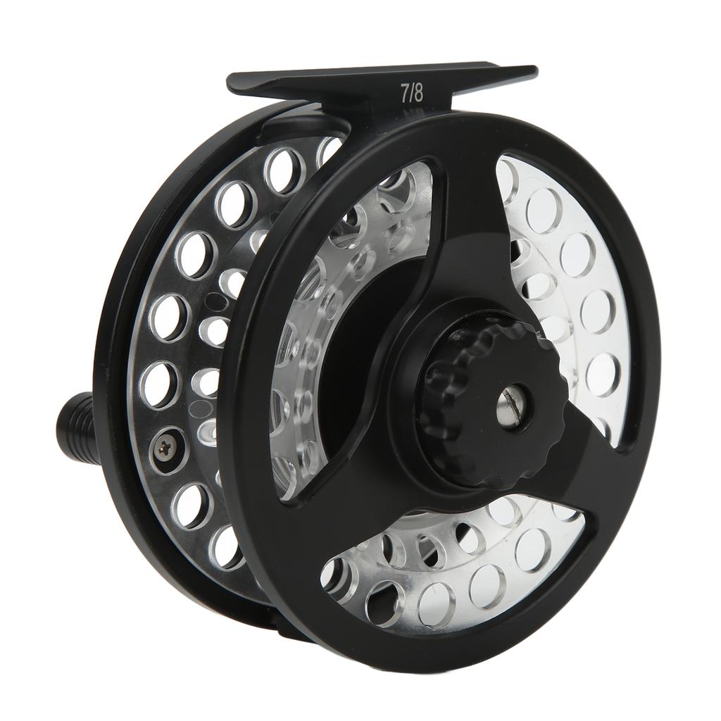 7 8 Fly Fishing Reel Aluminium Alloy Large Capacity Fishing Wheel for Right and Left Hand Outdoor Black