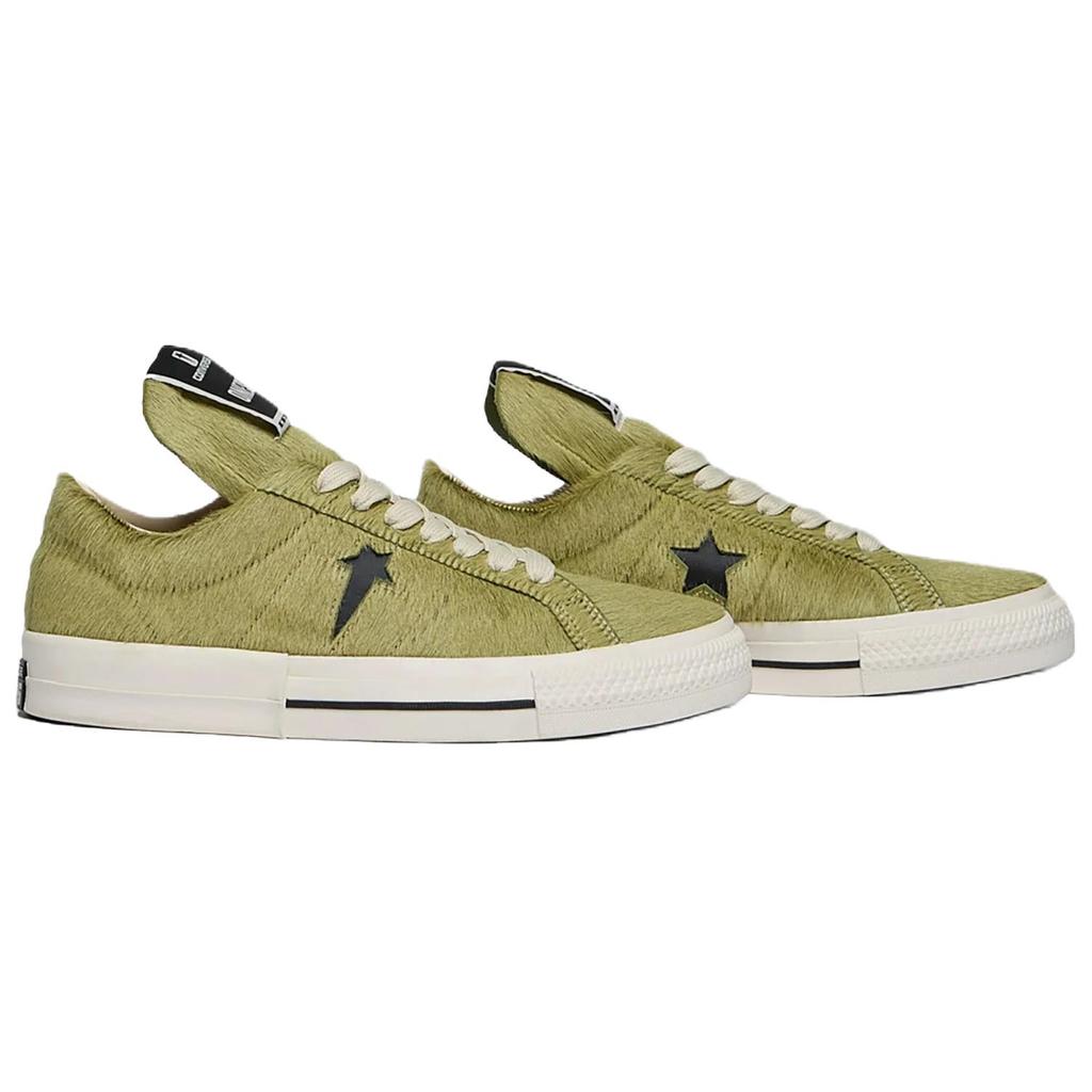 Rick Owens DRKSHDW X Converse Коллаборация One Star Низкие Кеды для Скейтборда Унисекс Кислотно-Зеленый Черный DC02EX797A14R03-209