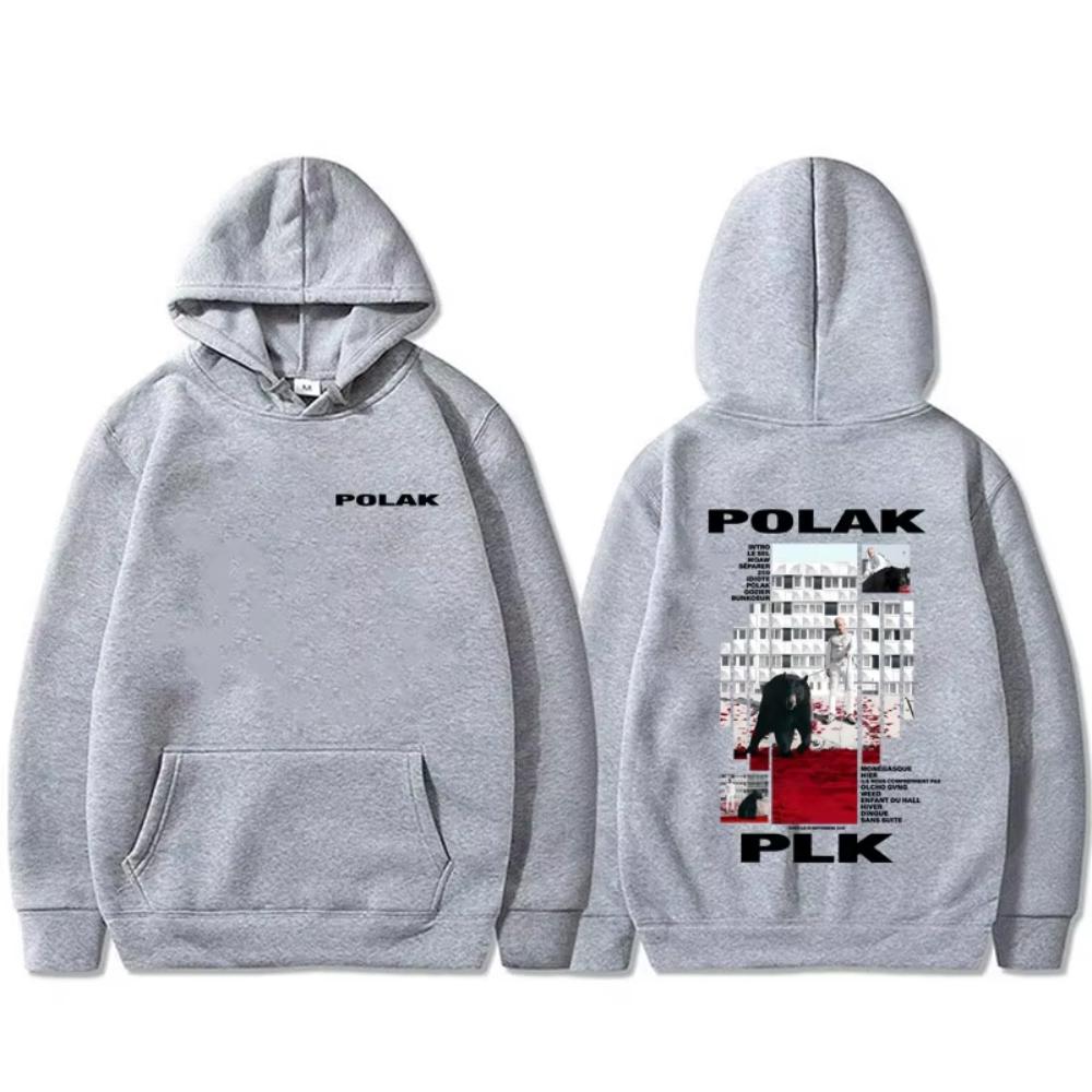 Rapper Plk Polak Graphic Hoodie Male Vintage Casual Oversized Pullover Wo Hip Hop Fashion Pop Music Hooded Sweatshirt