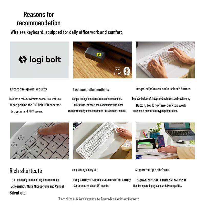 Logitech Беспроводная Bluetooth-клавиатура K650