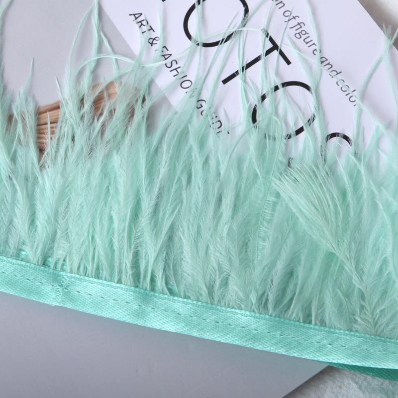 Платье из страусиных перьев 8-10 см, модное украшение, ткань с перьями и кисточками, аксессуары для одежды 