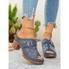 Women's High-Heel Closed-Toe Backless Hollow Fashion Sandals, Stylish Comfort Footwear, Available In Large Sizes.
